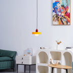 Disc Orb | Colorful Glass Pendant Light, Modern Globe Hanging Lamp for Kitchen Island and Dining Table