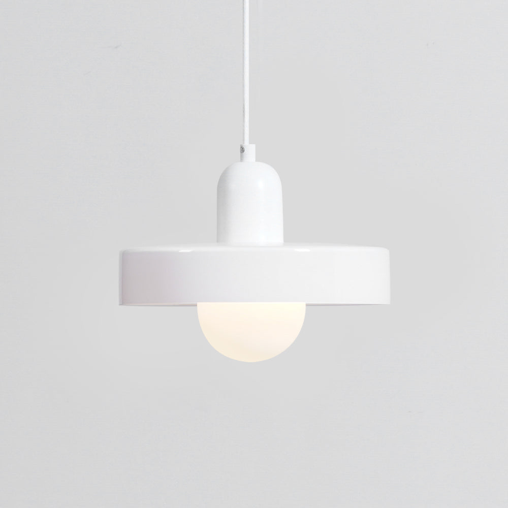 Disc Orb | Colorful Glass Pendant Light, Modern Globe Hanging Lamp for Kitchen Island and Dining Table