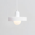 Disc Orb | Colorful Glass Pendant Light, Modern Globe Hanging Lamp for Kitchen Island and Dining Table