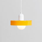 Disc Orb | Colorful Glass Pendant Light, Modern Globe Hanging Lamp for Kitchen Island and Dining Table