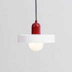 Disc Orb | Colorful Glass Pendant Light, Modern Globe Hanging Lamp for Kitchen Island and Dining Table