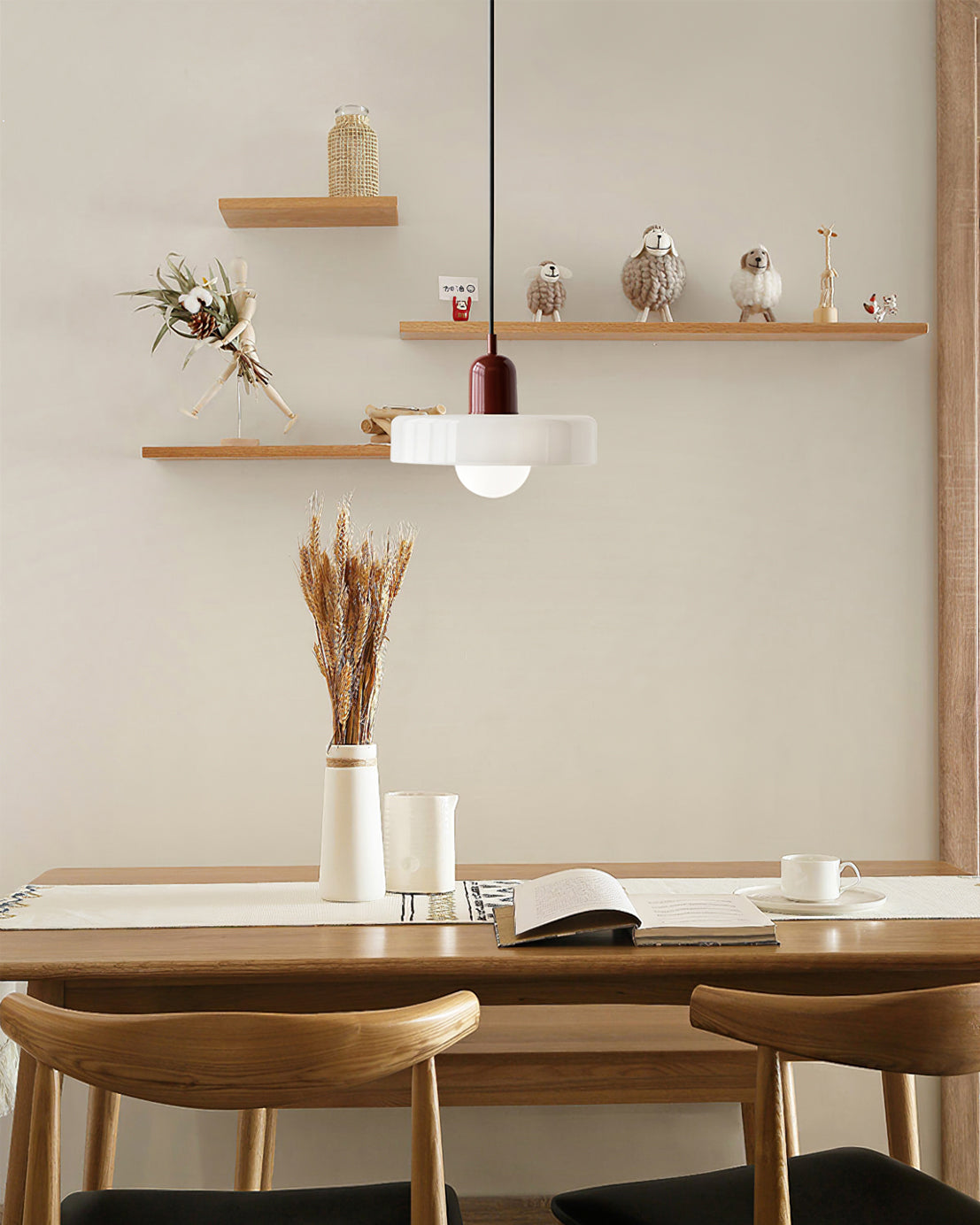 Disc Orb | Colorful Glass Pendant Light, Modern Globe Hanging Lamp for Kitchen Island and Dining Table