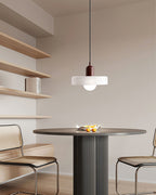 Disc Orb | Colorful Glass Pendant Light, Modern Globe Hanging Lamp for Kitchen Island and Dining Table