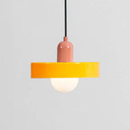 Disc Orb | Colorful Glass Pendant Light, Modern Globe Hanging Lamp for Kitchen Island and Dining Table