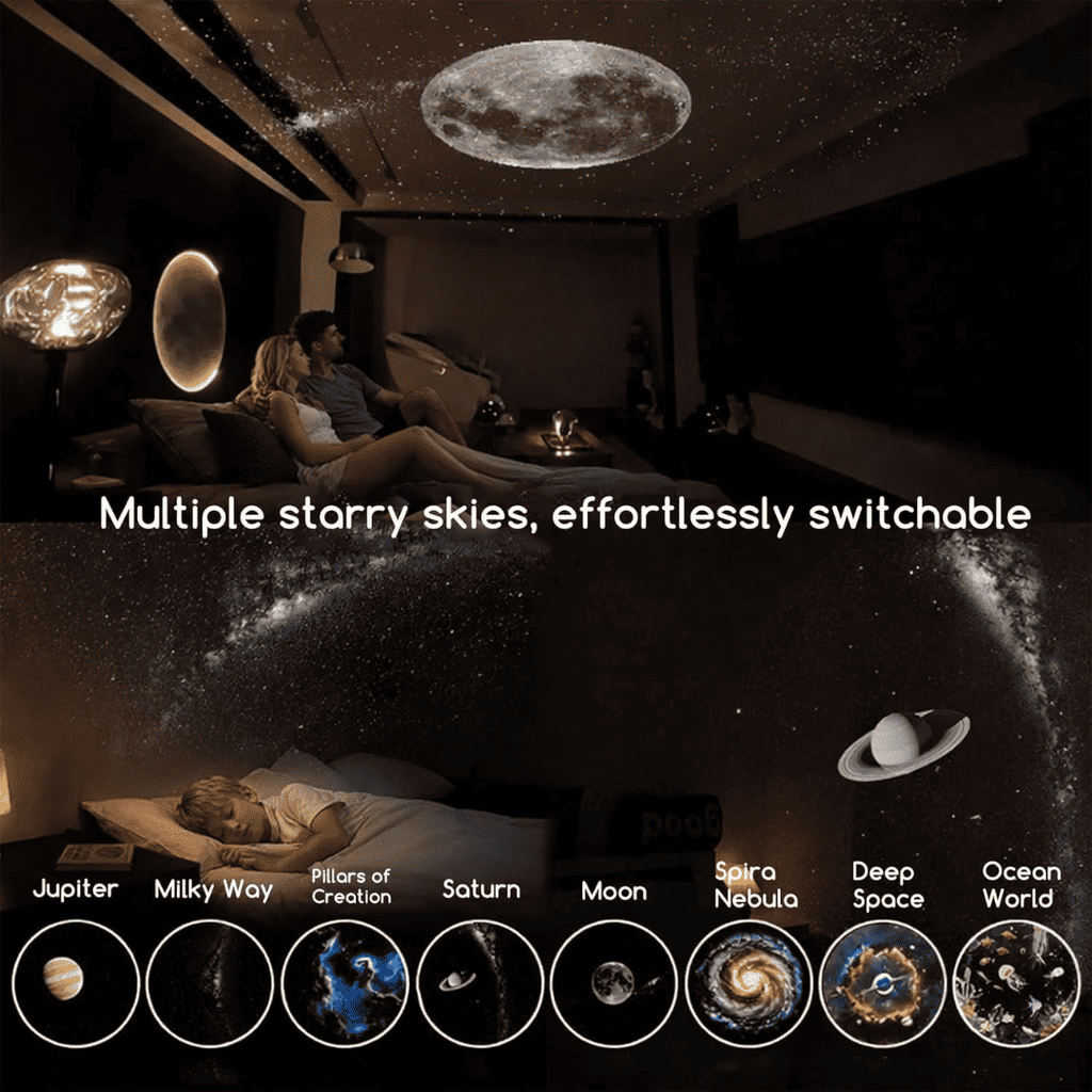 Orbit | Star Projector Night Light, Galaxy Projector for Bedroom Ceiling, USB Space Lamp for Kids
