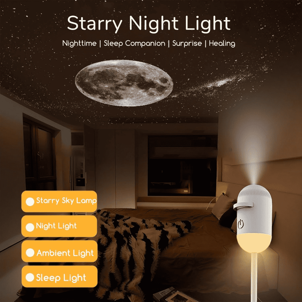 Orbit | Star Projector Night Light, Galaxy Projector for Bedroom Ceiling, USB Space Lamp for Kids