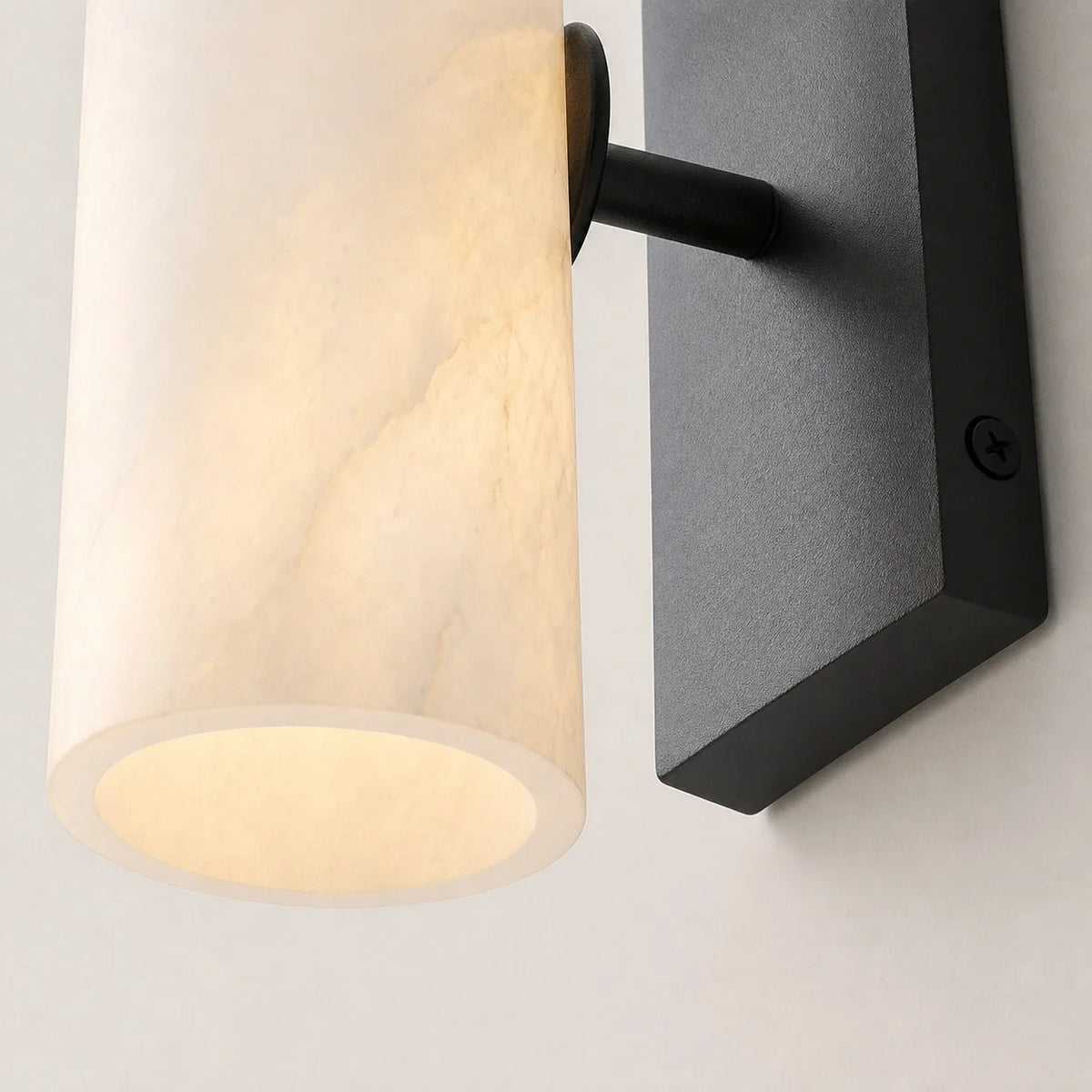 Doran | Alabaster Tube Wall Sconce, Modern Stone Wall Light, Bathroom Vanity and Bedside Sconce