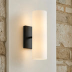 Doran | Alabaster Tube Wall Sconce, Modern Stone Wall Light, Bathroom Vanity and Bedside Sconce