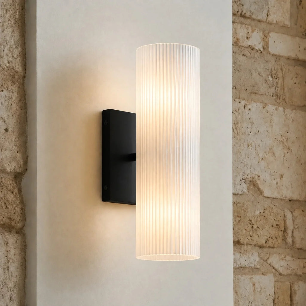 Doran | Alabaster Tube Wall Sconce, Modern Stone Wall Light, Bathroom Vanity and Bedside Sconce