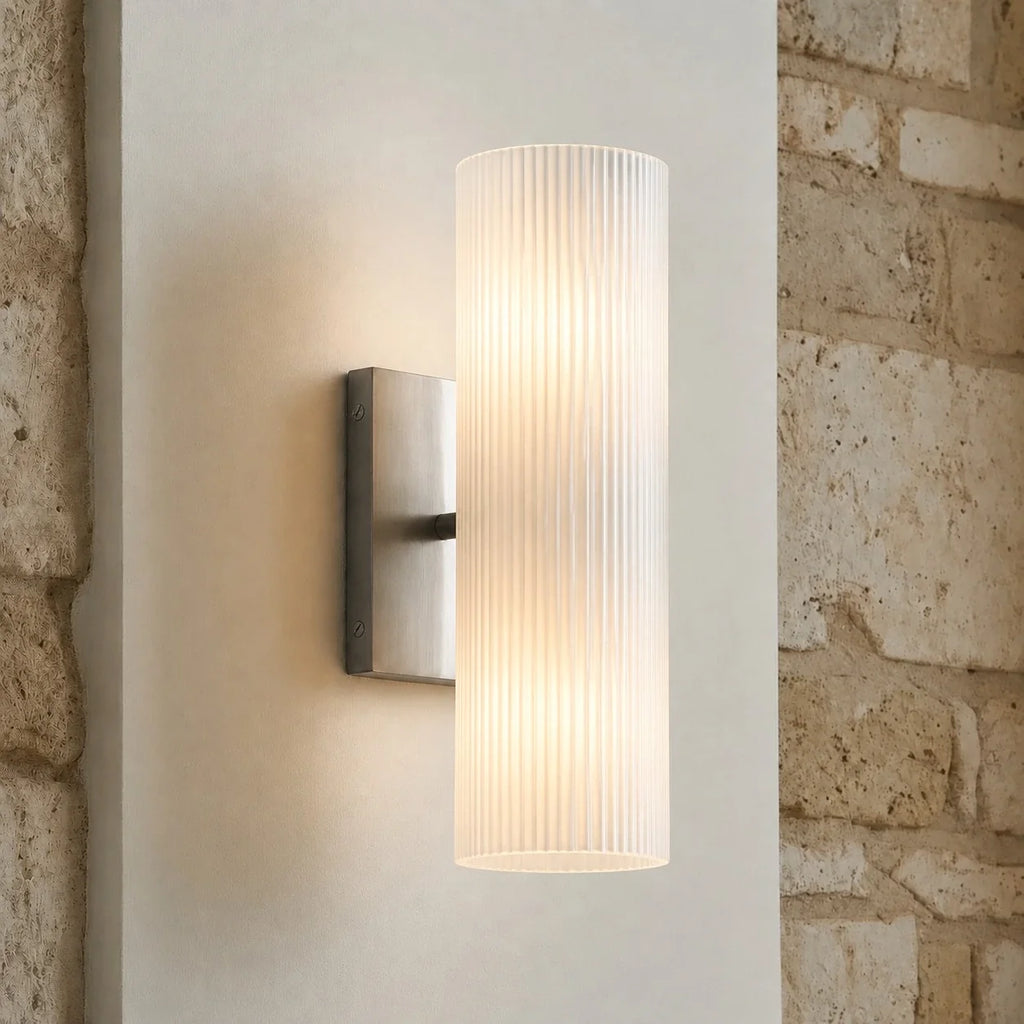 Doran | Alabaster Tube Wall Sconce, Modern Stone Wall Light, Bathroom Vanity and Bedside Sconce