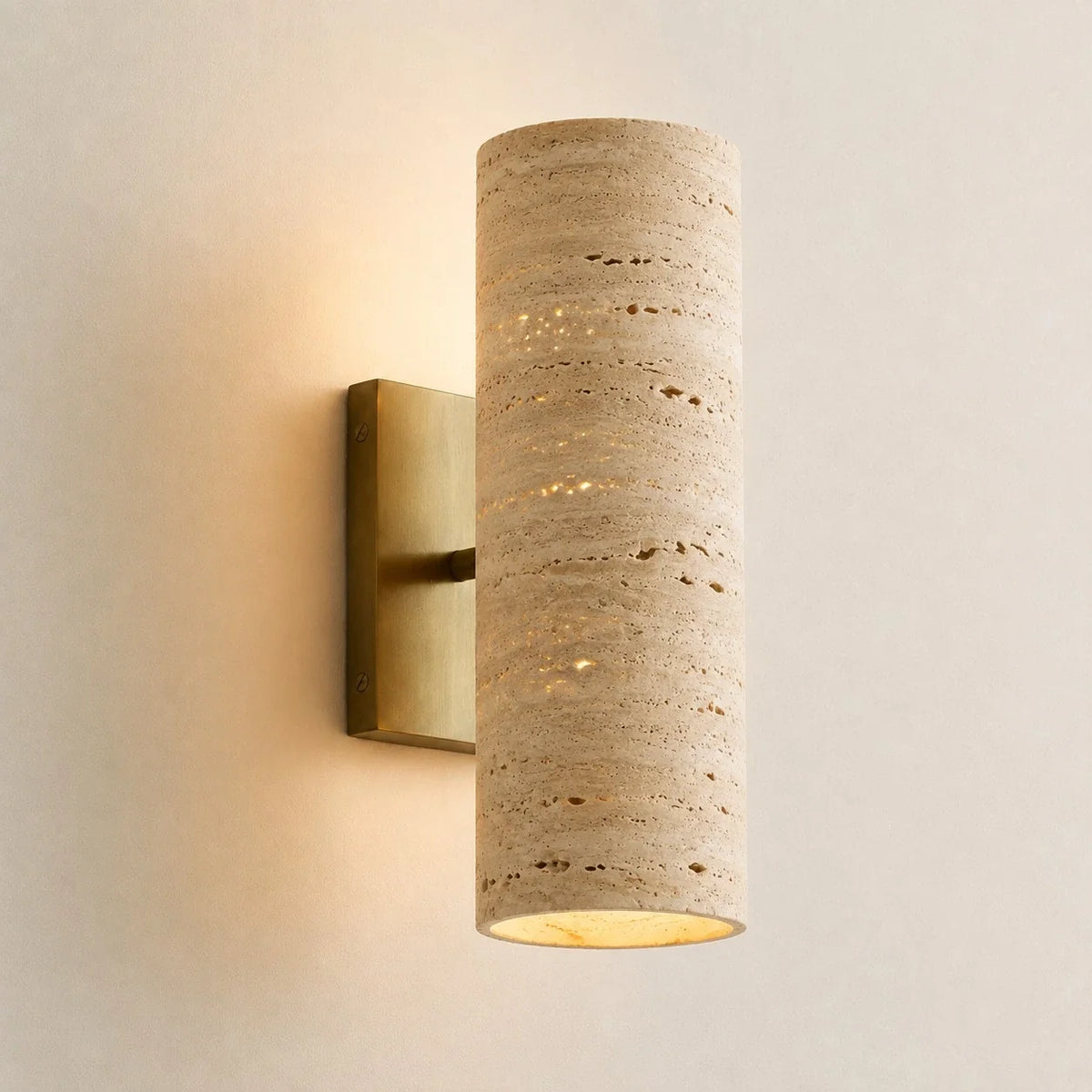 Doran | Alabaster Tube Wall Sconce, Modern Stone Wall Light, Bathroom Vanity and Bedside Sconce