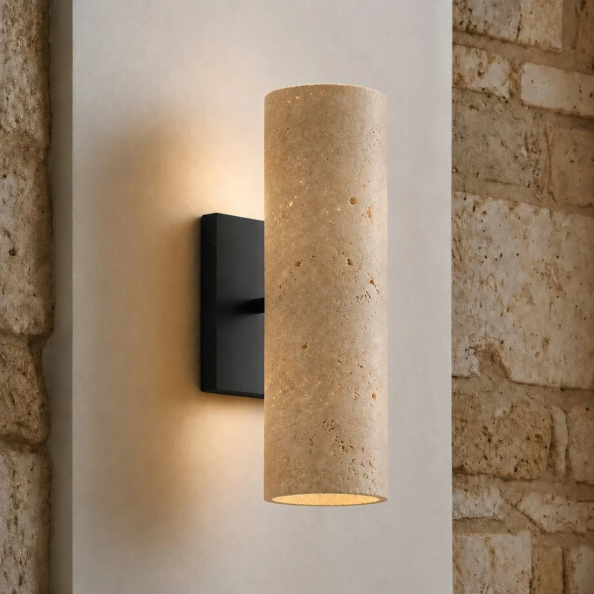Doran | Alabaster Tube Wall Sconce, Modern Stone Wall Light, Bathroom Vanity and Bedside Sconce