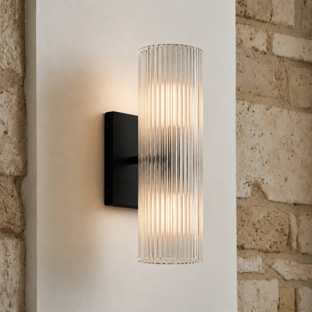 Doran | Alabaster Tube Wall Sconce, Modern Stone Wall Light, Bathroom Vanity and Bedside Sconce