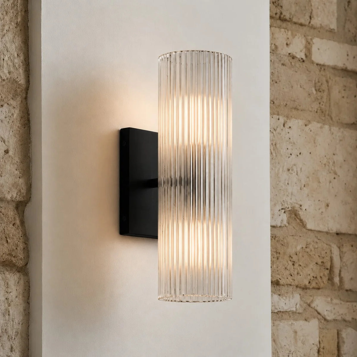Doran | Alabaster Tube Wall Sconce, Modern Stone Wall Light, Bathroom Vanity and Bedside Sconce