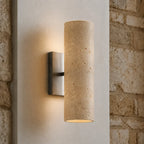 Doran | Alabaster Tube Wall Sconce, Modern Stone Wall Light, Bathroom Vanity and Bedside Sconce