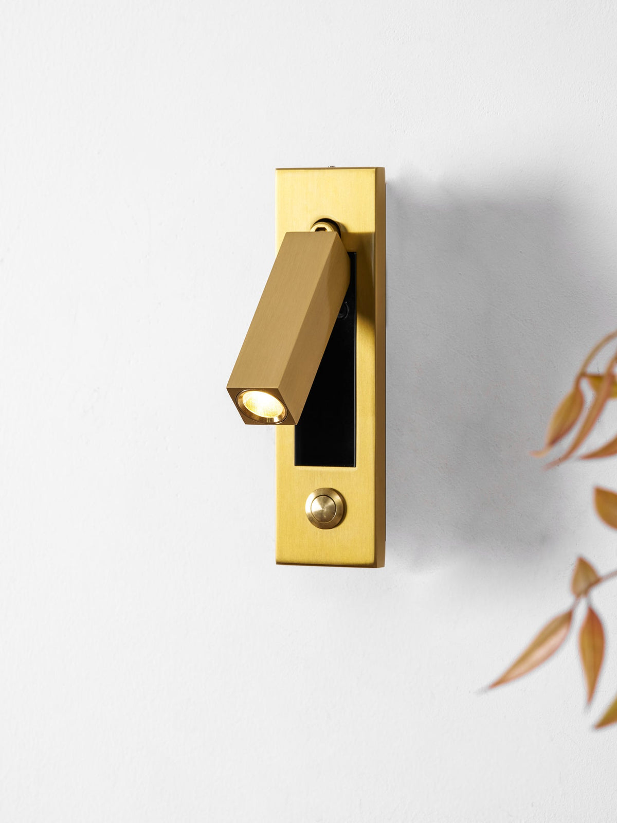 Fold | Recessed Bedside Wall Light, Flush Mount LED Reading Lamp, Adjustable Hotel Style Headboard Sconce