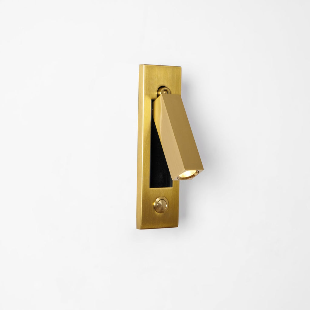 Fold | Recessed Bedside Wall Light, Flush Mount LED Reading Lamp, Adjustable Hotel Style Headboard Sconce
