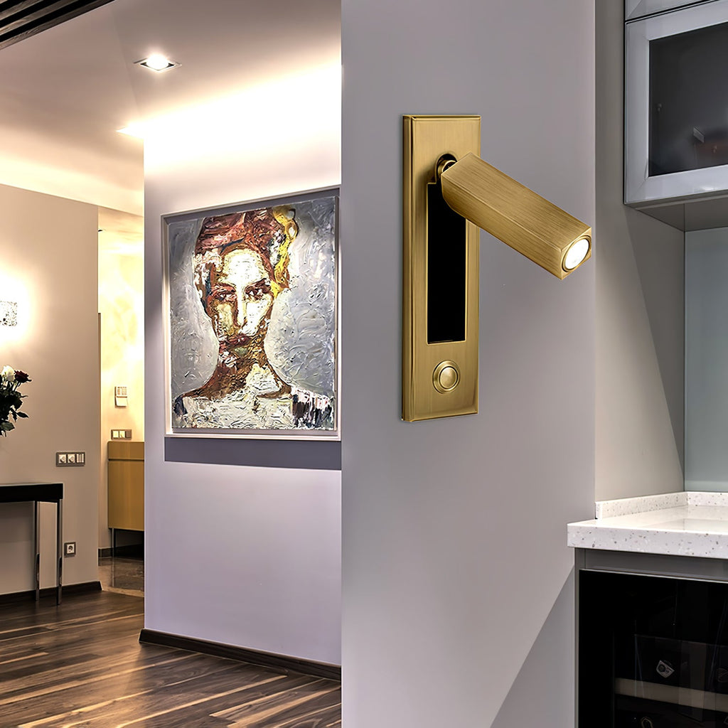 Fold | Recessed Bedside Wall Light, Flush Mount LED Reading Lamp, Adjustable Hotel Style Headboard Sconce
