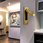 Fold | Recessed Bedside Wall Light, Flush Mount LED Reading Lamp, Adjustable Hotel Style Headboard Sconce