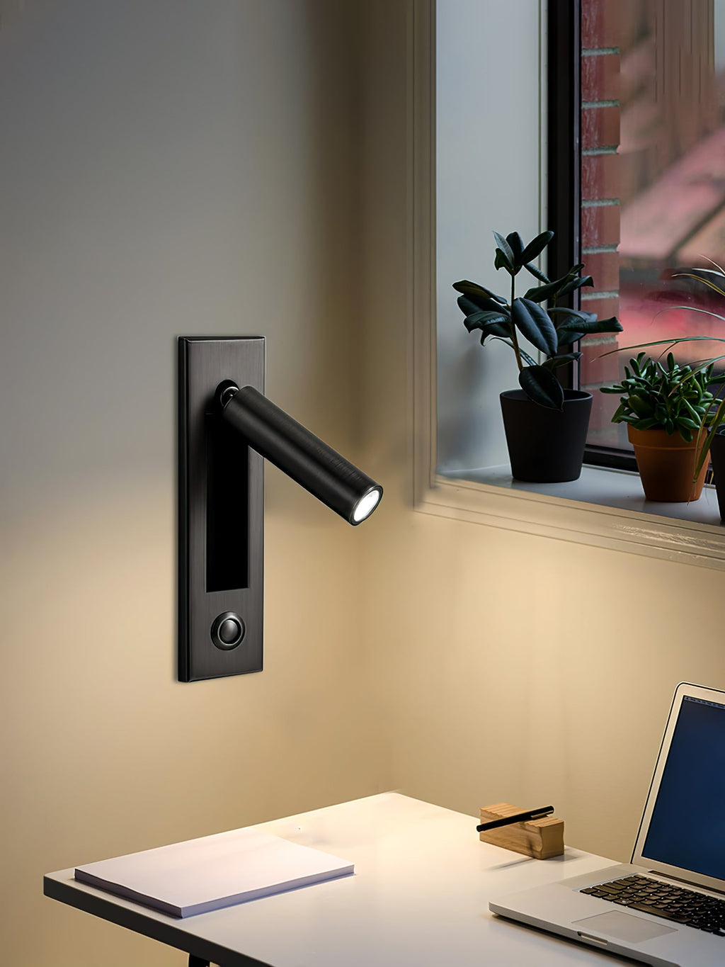 Fold | Recessed Bedside Wall Light, Flush Mount LED Reading Lamp, Adjustable Hotel Style Headboard Sconce