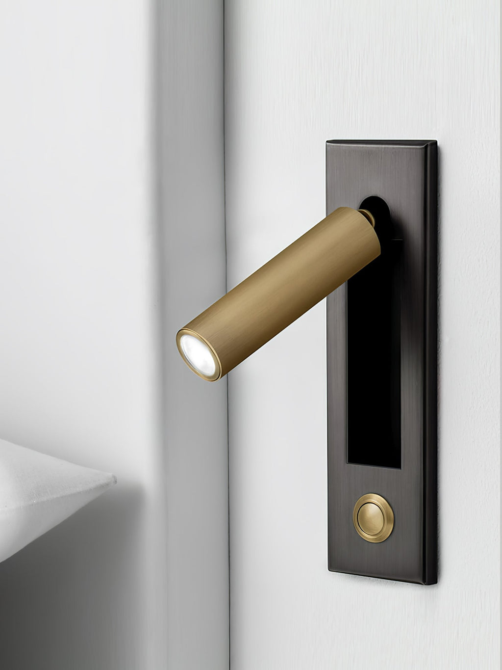 Fold | Recessed Bedside Wall Light, Flush Mount LED Reading Lamp, Adjustable Hotel Style Headboard Sconce