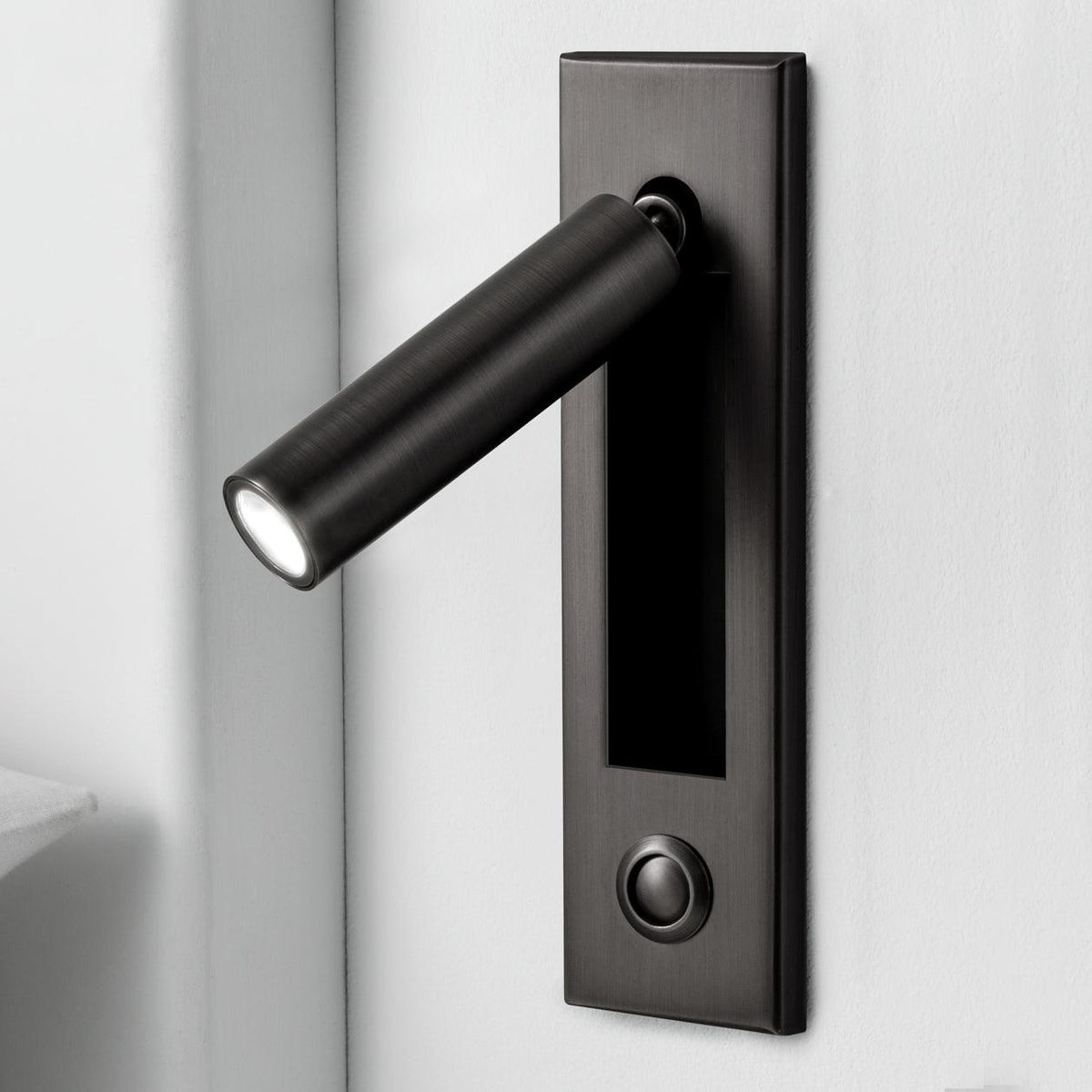Fold | Recessed Bedside Wall Light, Flush Mount LED Reading Lamp, Adjustable Hotel Style Headboard Sconce