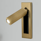 Fold | Recessed Bedside Wall Light, Flush Mount LED Reading Lamp, Adjustable Hotel Style Headboard Sconce