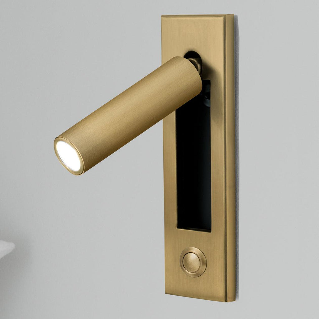 Fold | Recessed Bedside Wall Light, Flush Mount LED Reading Lamp, Adjustable Hotel Style Headboard Sconce