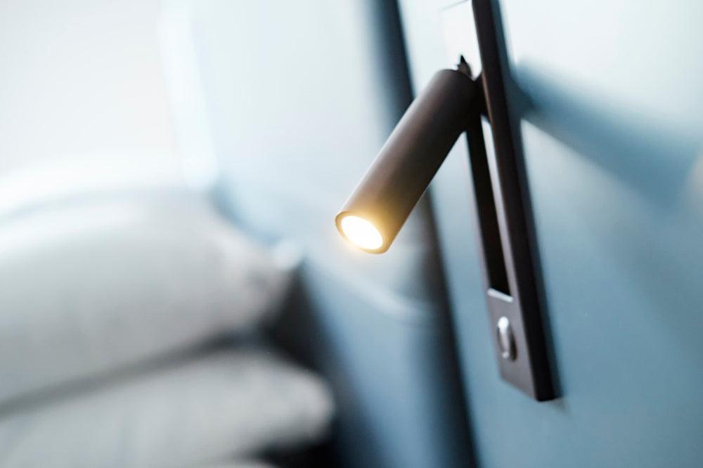 Fold | Recessed Bedside Wall Light, Flush Mount LED Reading Lamp, Adjustable Hotel Style Headboard Sconce