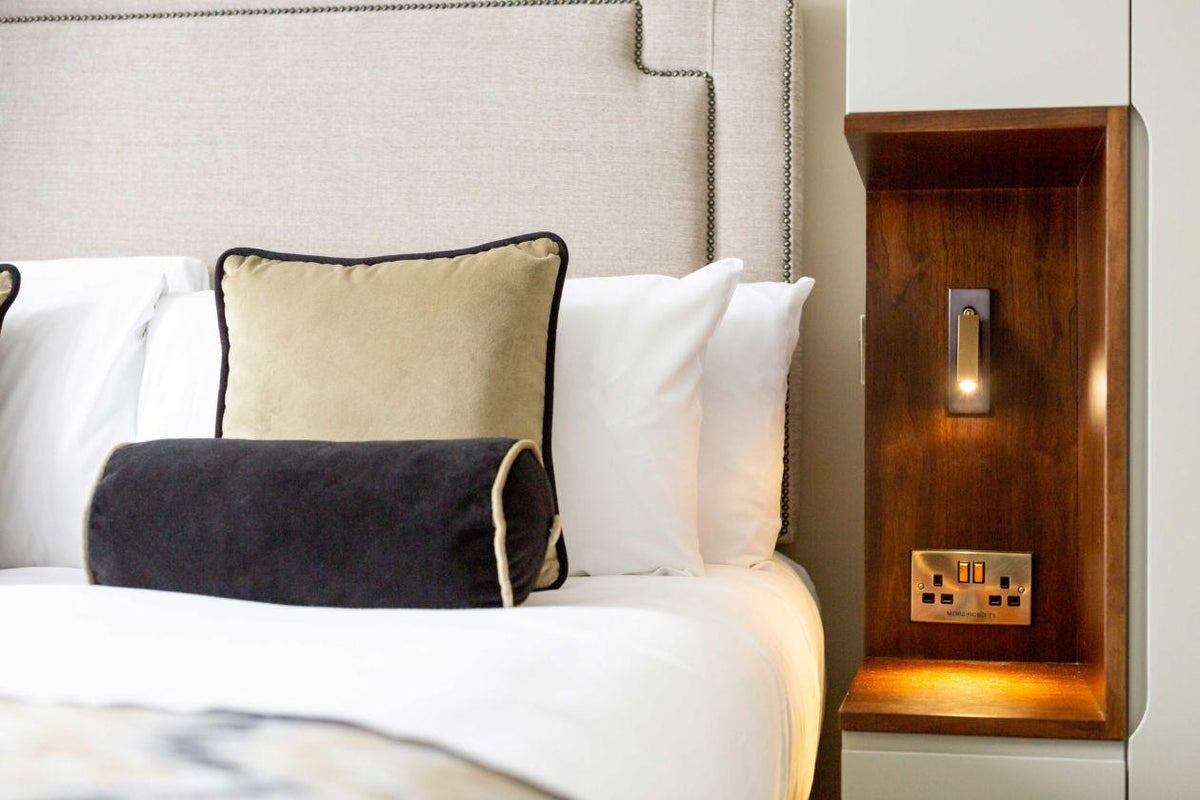 Fold | Recessed Bedside Wall Light, Flush Mount LED Reading Lamp, Adjustable Hotel Style Headboard Sconce