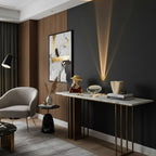 Ova | Crystal Glass Table Lamp, Oval Stone LED Accent Lamp, Sunset Projection Light for Bedroom