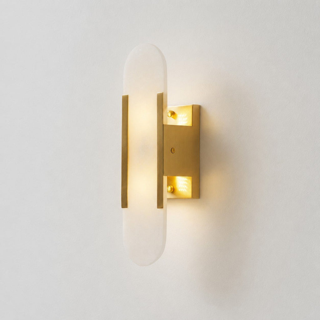 Oblong | Alabaster Wall Sconce, Natural Stone Wall Lamp, Luxury Wall Light for Bedroom and Hallway