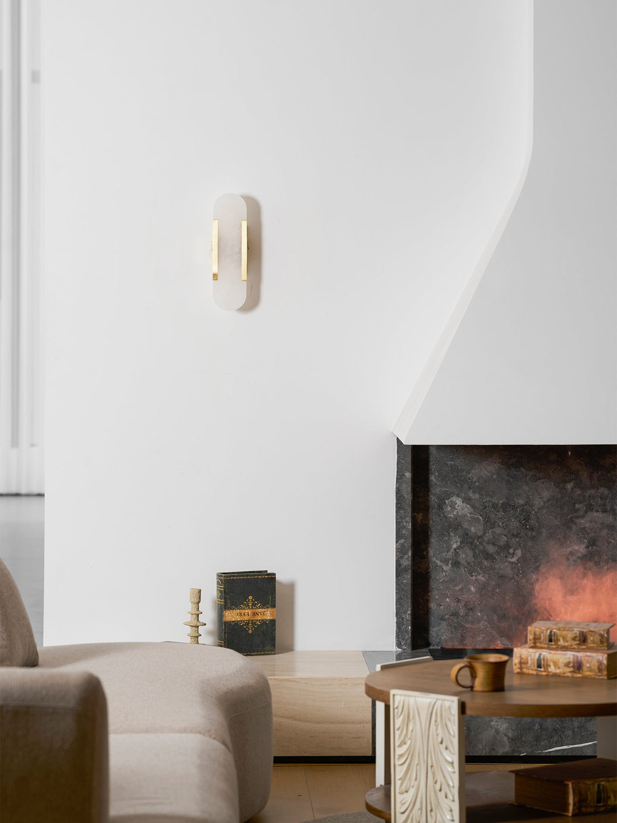 Oblong | Alabaster Wall Sconce, Natural Stone Wall Lamp, Luxury Wall Light for Bedroom and Hallway