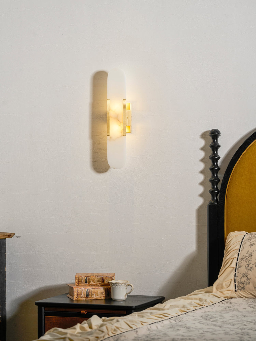 Oblong | Alabaster Wall Sconce, Natural Stone Wall Lamp, Luxury Wall Light for Bedroom and Hallway