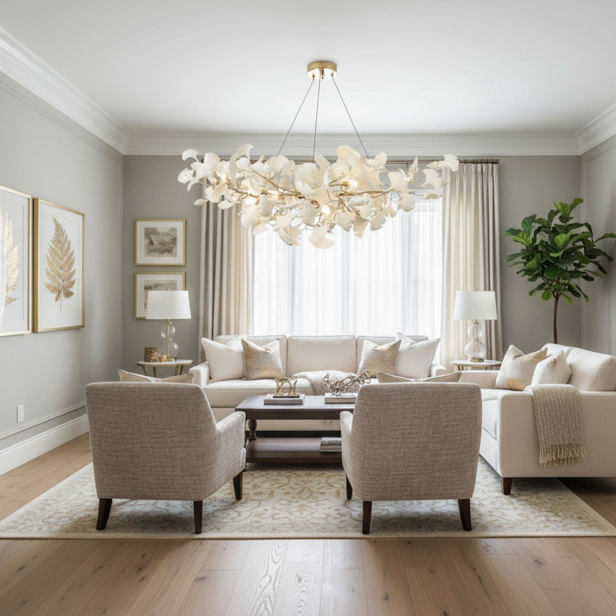 Horizon Bloom Ginkgo Chandelier