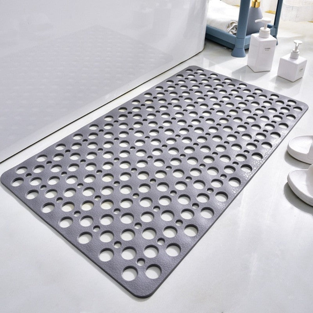 Secure | Non Slip Shower Mat, Suction Cup Bathtub Mat with Drain Holes, Anti Slip Bath Mat