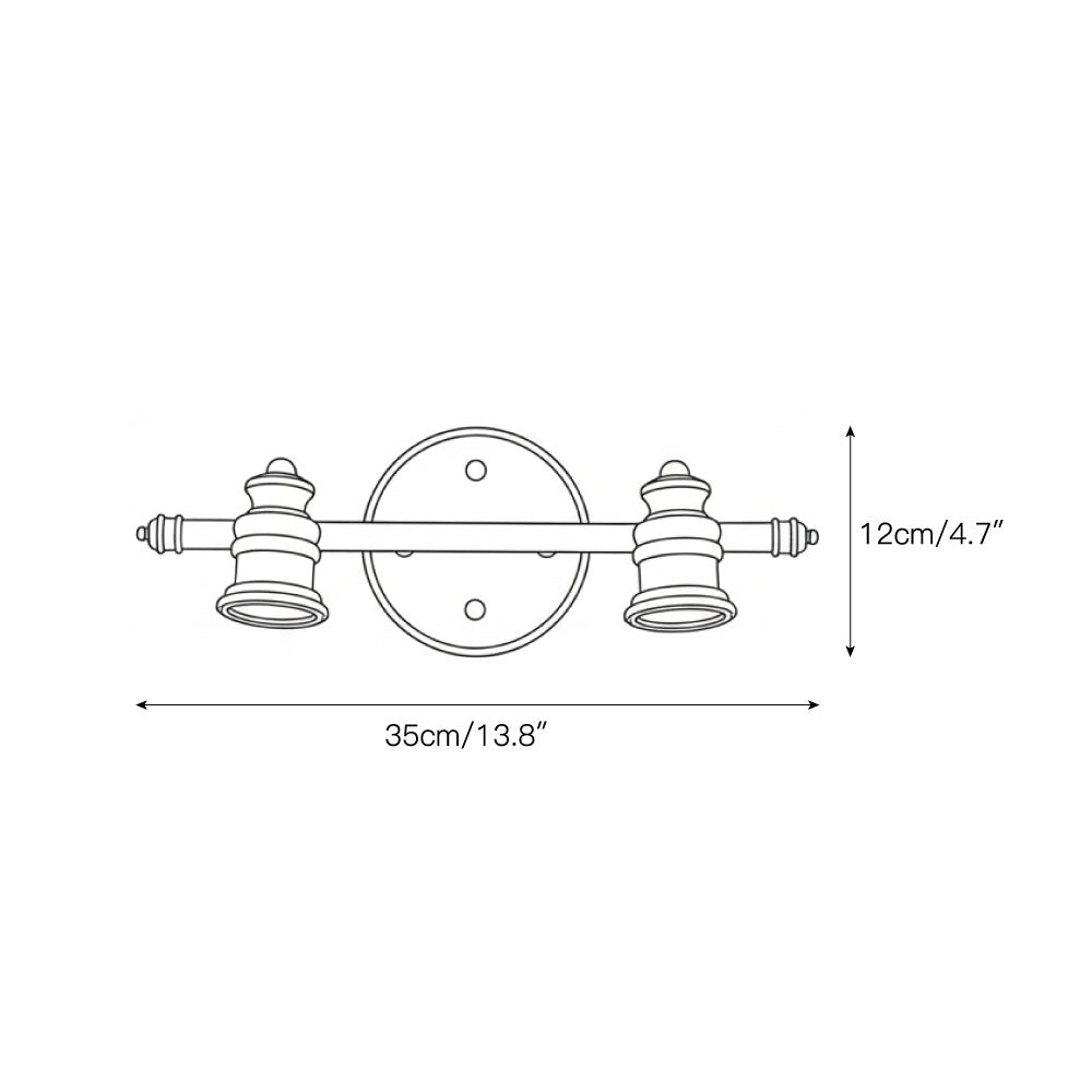 Beaumont | Brass Spotlight Vanity Light Bar, Adjustable Wall Light