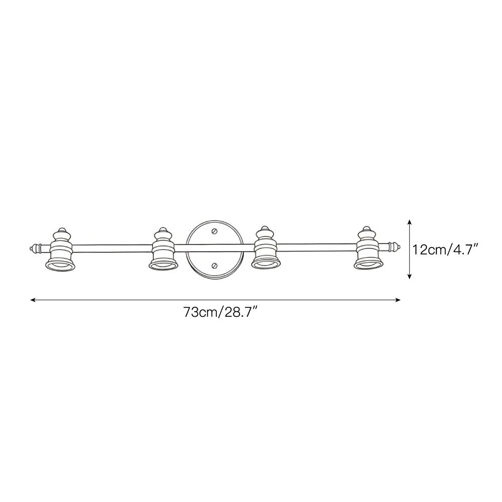 Beaumont | Brass Spotlight Vanity Light Bar, Adjustable Wall Light