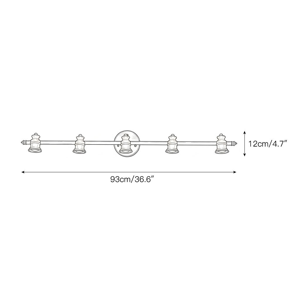 Beaumont | Brass Spotlight Vanity Light Bar, Adjustable Wall Light