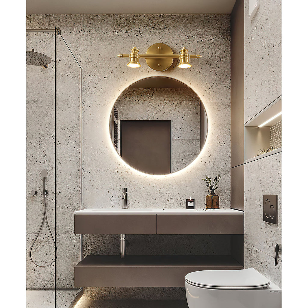Beaumont | Brass Spotlight Vanity Light Bar, Adjustable Wall Light