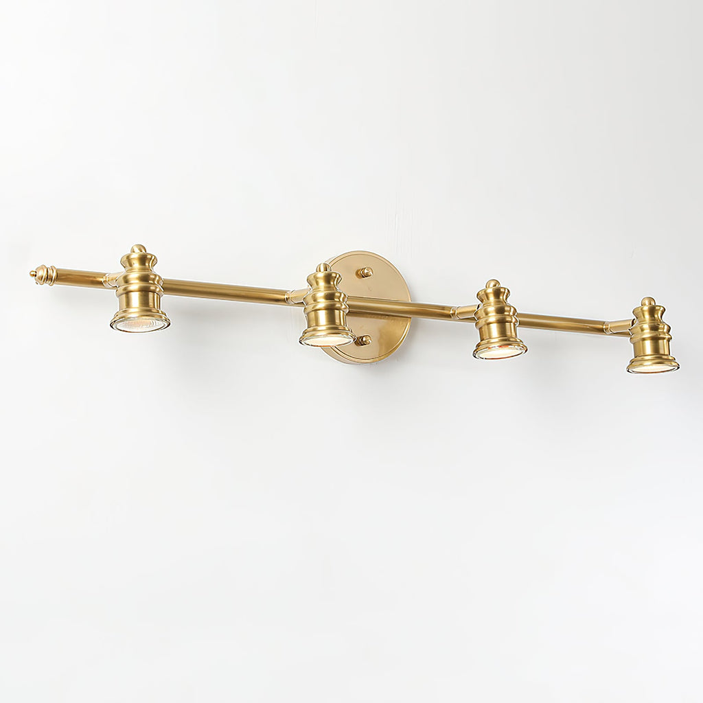 Beaumont | Brass Spotlight Vanity Light Bar, Adjustable Wall Light