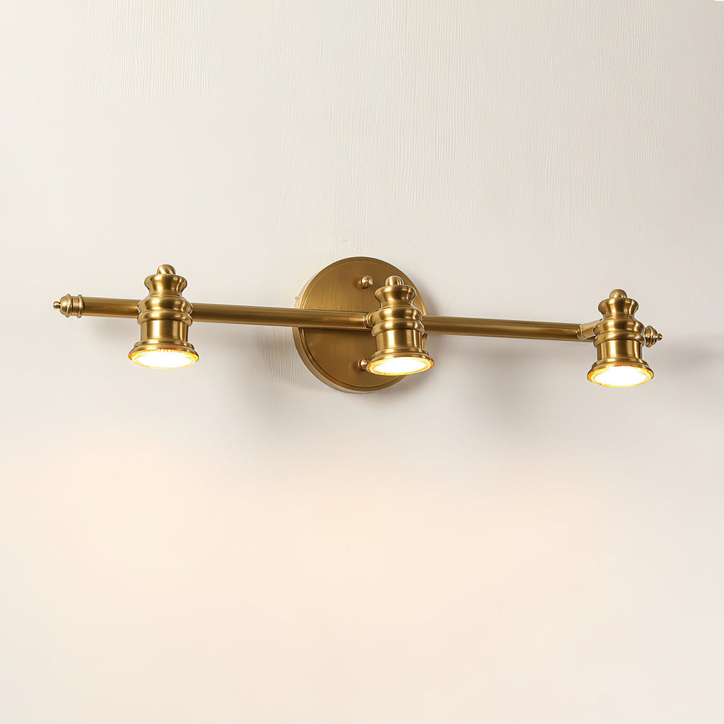 Beaumont | Brass Spotlight Vanity Light Bar, Adjustable Wall Light