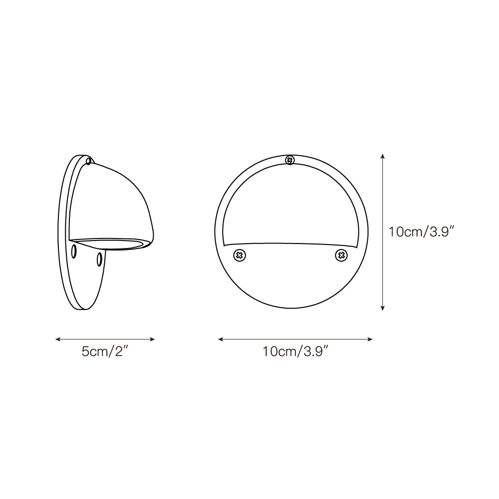 Cove | Brass Step Light, Eyelid Wall Light, Covered Porch