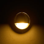 Cove | Brass Step Light, Eyelid Wall Light, Covered Porch