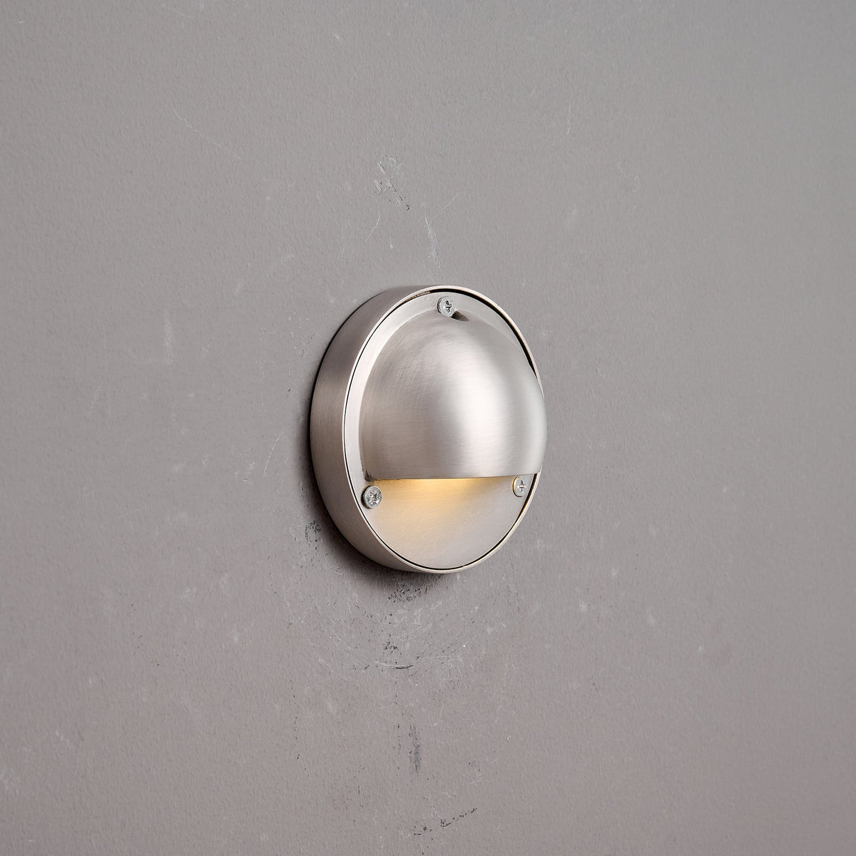 Cove | Brass Step Light, Eyelid Wall Light, Covered Porch