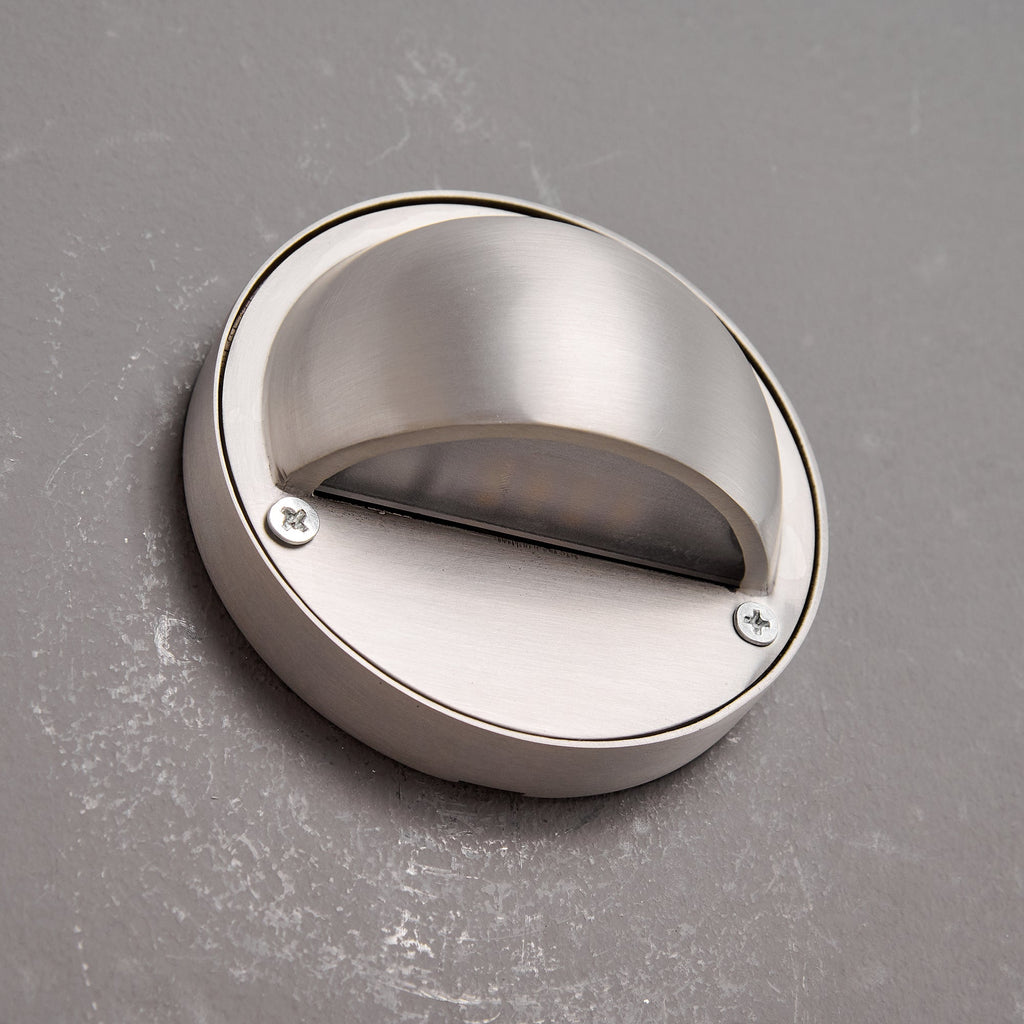 Cove | Brass Step Light, Eyelid Wall Light, Covered Porch