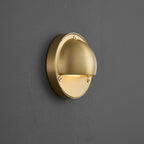 Cove | Brass Step Light, Eyelid Wall Light, Covered Porch