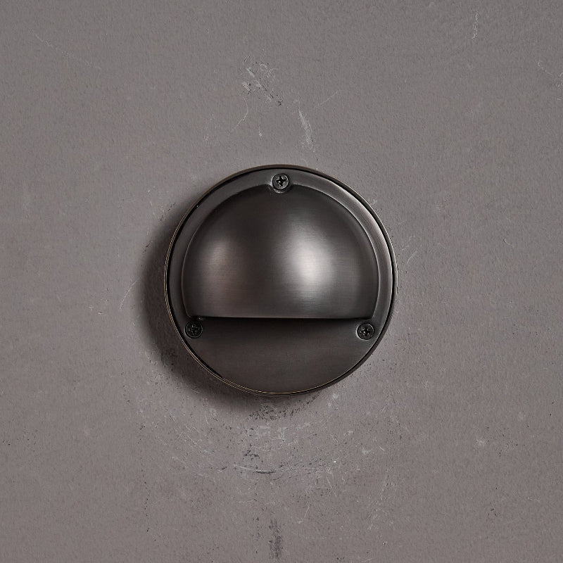 Cove | Brass Step Light, Eyelid Wall Light, Covered Porch