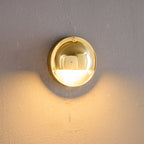 Cove | Brass Step Light, Eyelid Wall Light, Covered Porch