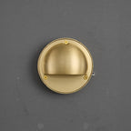 Cove | Brass Step Light, Eyelid Wall Light, Covered Porch